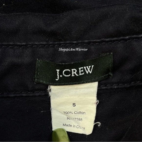 J. Crew rare vintage flap pocket navy cotton jacket with epaulets *iamwarrior - Picture 8 of 9